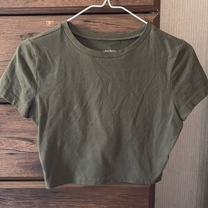 Faded Green Crop Top